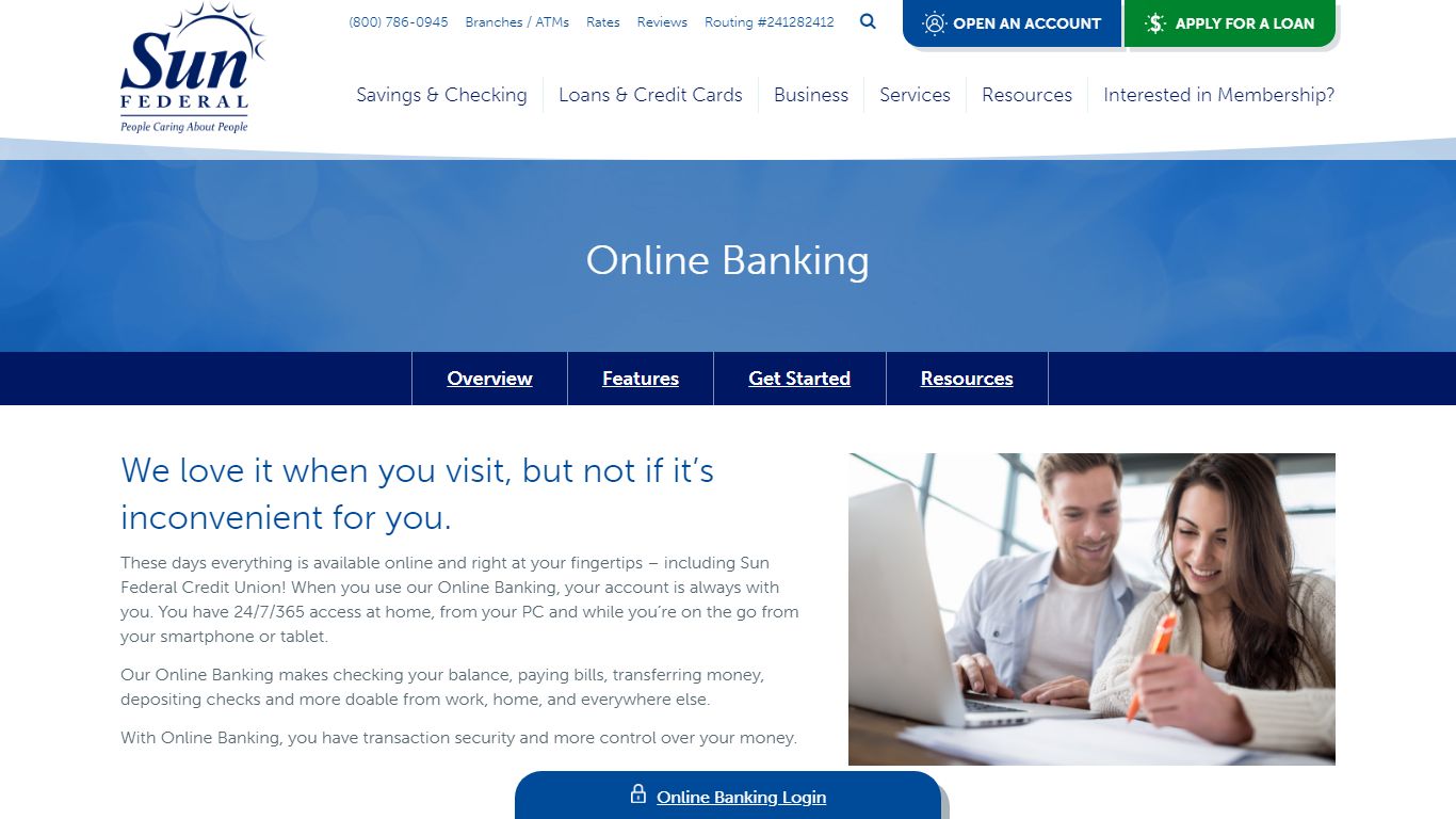 Online Banking | Connect | Sun Federal Credit Union